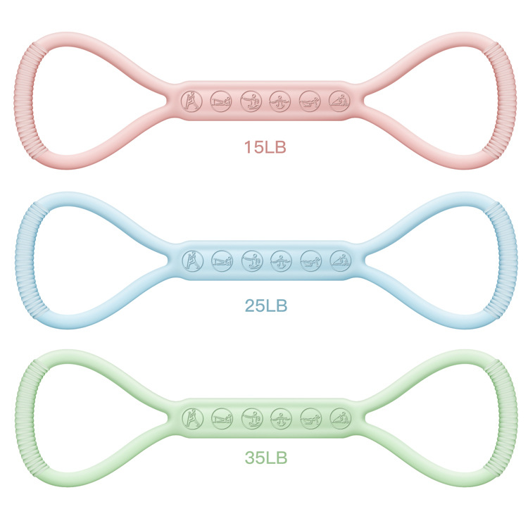 Silicone Workout Resistance Band for Fitness Training Gym Exercise With Stretch Back Extensions Strips Accessories